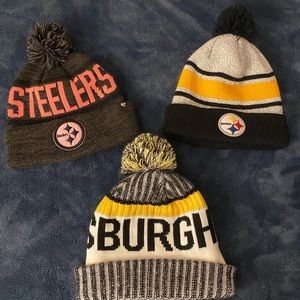 NFL Pittsburgh Steelers Beanie Pom Hats